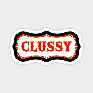 Vintage Circus Banner With Clussy Magnet