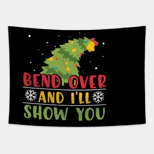 Bend over an ill show you-christmas tree sweater Tapestry