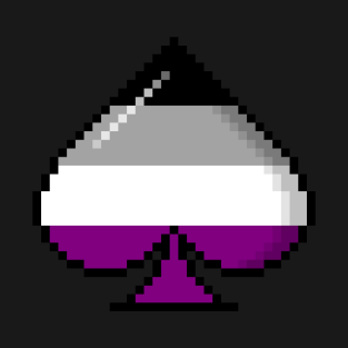 Asexual Pride T-Shirt - Asexual Pride Pixel Ace of Spades by Whee! Design