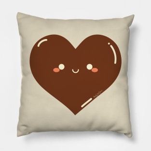 Dark chocolate heart Pillow