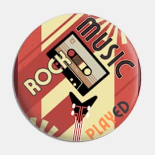 Music Playing Rock Muisc Live Pin