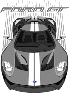 Ford GT-grey and white Magnet