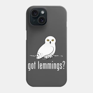 Funny Got Lemmings Cartoon Snowy Owl Phone Case