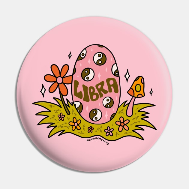 Libra Easter Egg Pin by Doodle by Meg