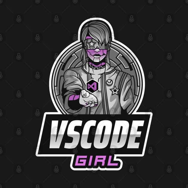 VSCode Girl - Visual Basic by Cyber Club Tees