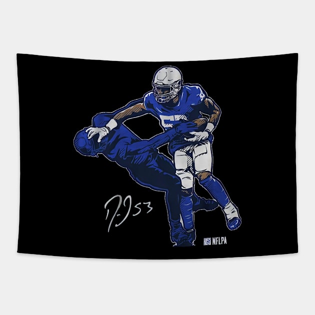 darius leonard stiff arm Tapestry by mazihaya pix