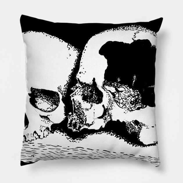 Mortality: Skulls Pillow by thejodylinn