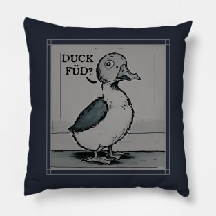 funny duck, cute duck, duck food gift Pillow