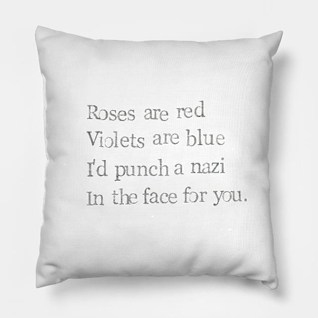 Roses Are Red Pillow by bluespecsstudio