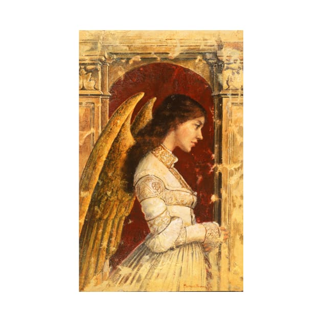 Pre-Raphaelite Fresco Angel by mictomart