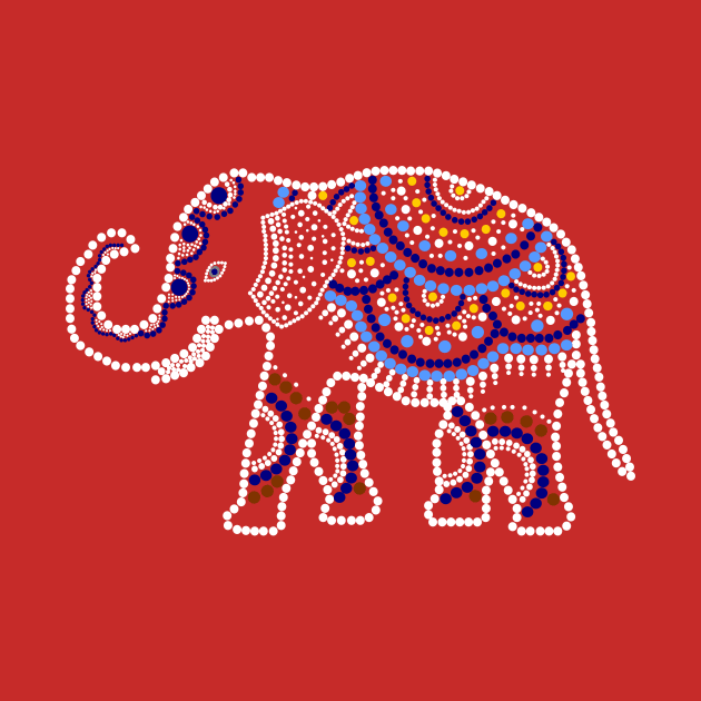 Elephant decorated with multi-colored pearls by Ratthi89