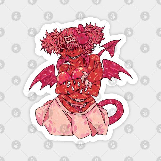 Razz Demon Monster Girl Magnet by The Craft Coven