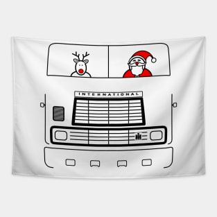 IH 9670 Eagle classic American big rig truck Christmas special edition Tapestry