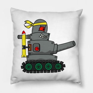 Ninja Tank Cartoon Pillow