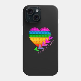 Peace + love! Pride day for a free and peaceful love. LGBTIQ+ pride Phone Case