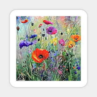 inside the poppies world Magnet