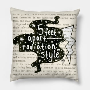 5Feet Apart - black design Pillow