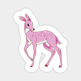 Pink Deer Pattern Magnet