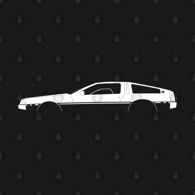 DeLorean DMC-12 Silhouette by Car-Silhouettes