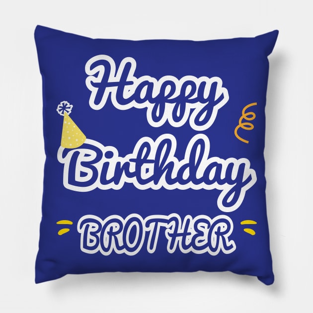 Happy Birthday Brother Pillow by aborefat2018