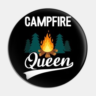 Campfire Queen Funny Camping Pin