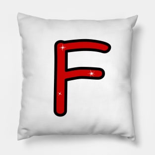 Letter F. Name with letter F. Personalized gift. Abbreviation. Abbreviation. Lettering Pillow