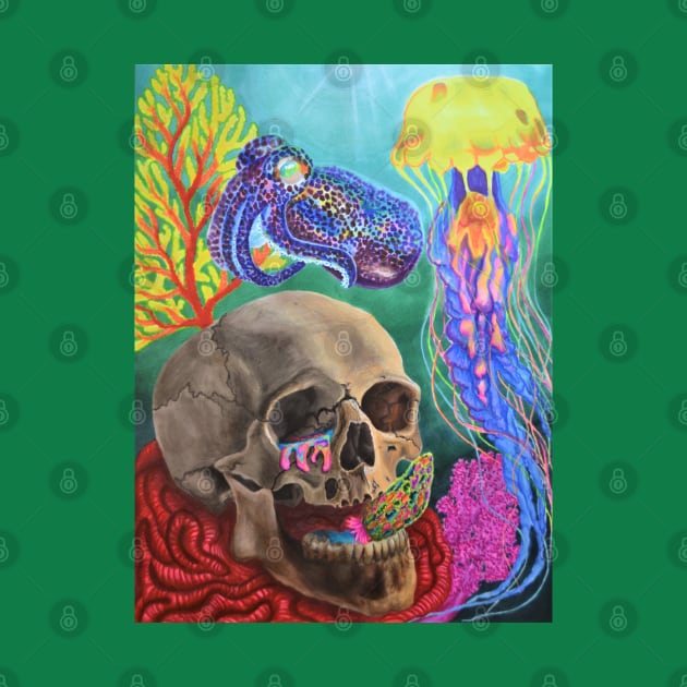 Underwater skull magic by HellAngelVero