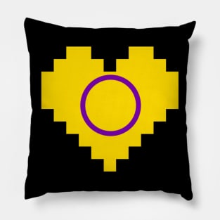 Intersex 8-bit Heart Pillow