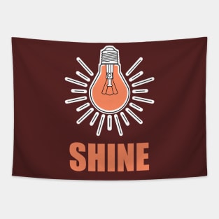 shine bright lightbulb Tapestry