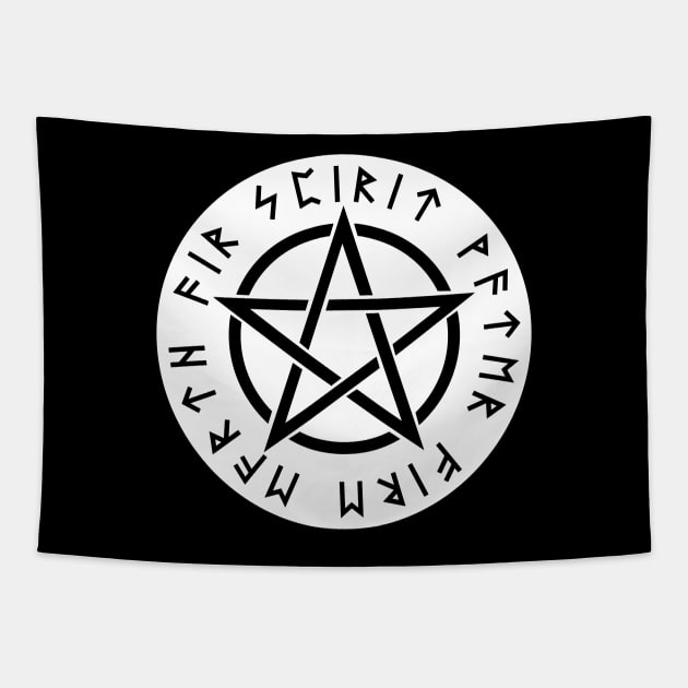 Runic pentagram Tapestry by kaliyuga