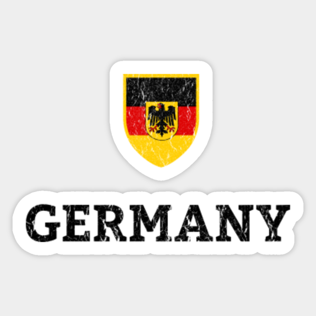 Vintage Germany German Football Soccer Flag - Germany - Sticker