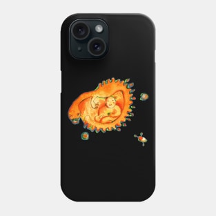 Buddha and Alien in space Phone Case