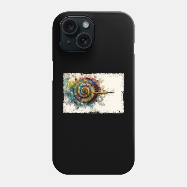 Abstract Watercolor Fibonacci Sequence Phone Case by erzebeth