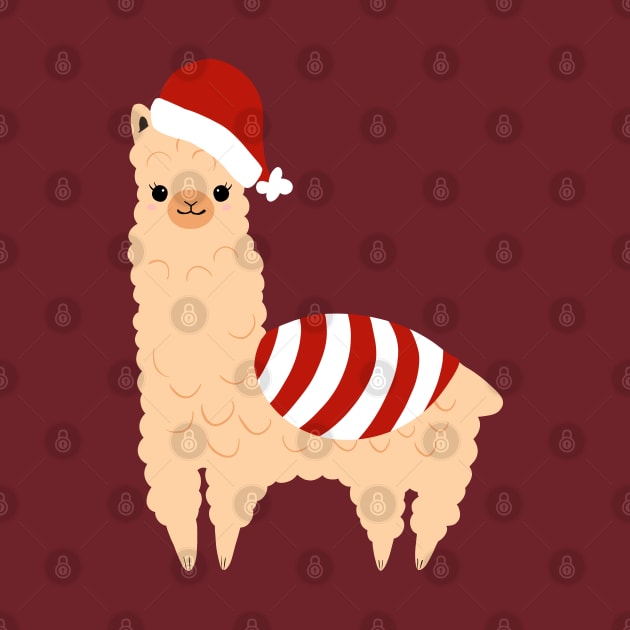 Cute Christmas Llama by Mey Designs