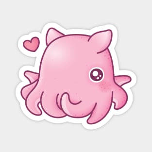 Cute Pink Flapjack Octopus Magnet