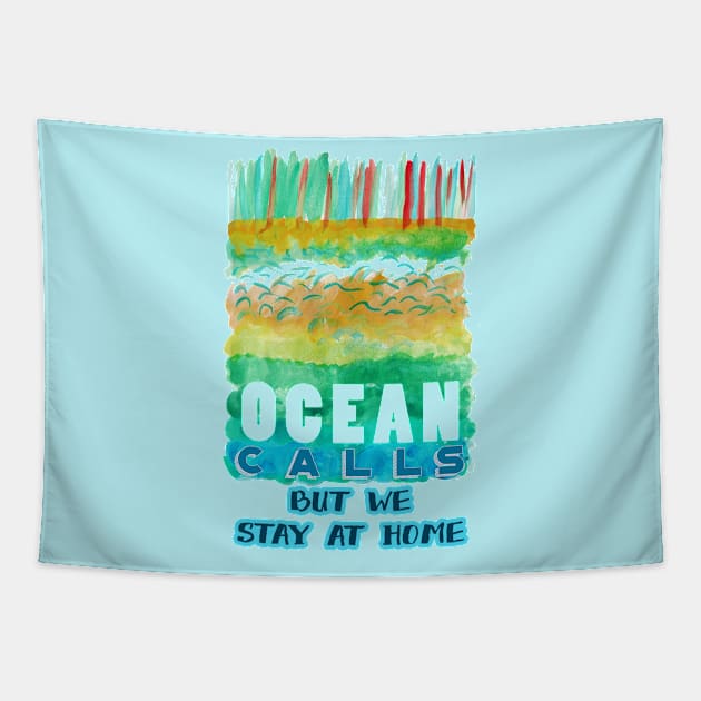 Ocean calls Tapestry by AgniArt