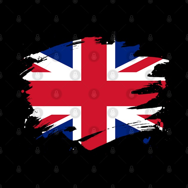 Britain Paint Splatter Flag - British Pride Design by Family Heritage Gifts