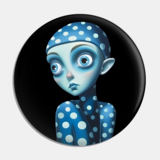 Alien Doll Girl Pin