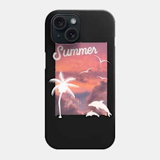 Hello summer Beach summertime Adventure travel lover palm tree sun Phone Case