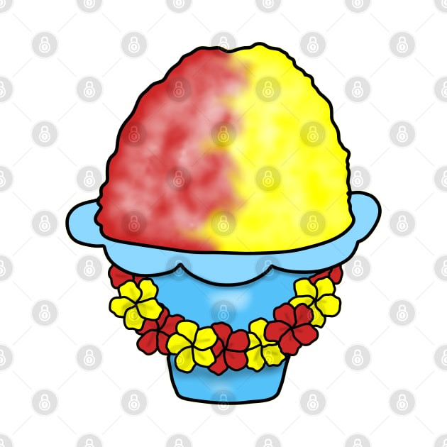 Hawaiian shaved ice with Lei by Becky-Marie