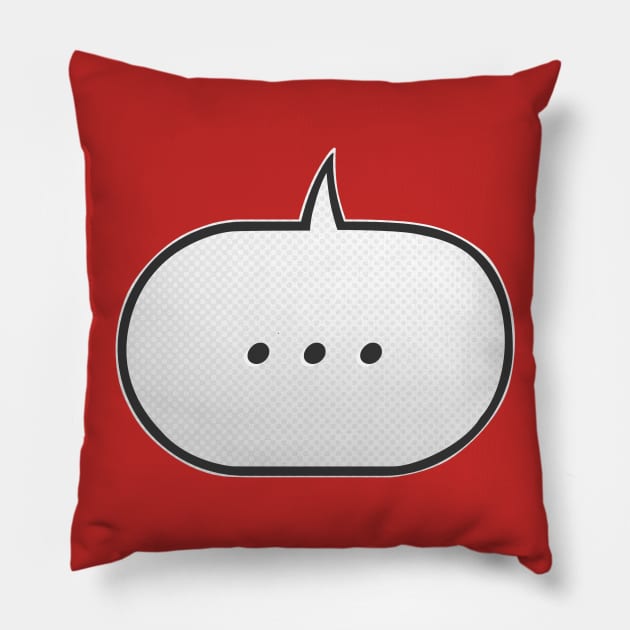 SPEECH(LESS) BUBBLE Pillow by TheActionPixel