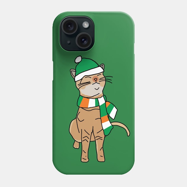 Irish Kitty Cat on St Patricks Day Phone Case by ellenhenryart