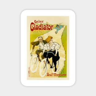 CYCLES GLADIATOR PARIS 1897 Vintage Poster Advertisement by French Artist Ferdinand Mifliez Misti Magnet