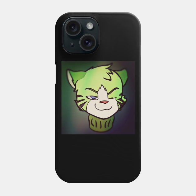 Winking Emerald by ANeedyRodent Phone Case by EmeraldTheFurball