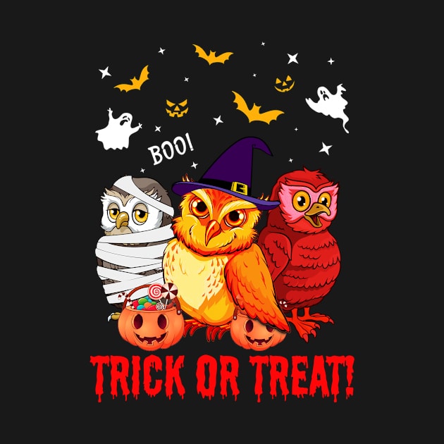 Trick Or Treat Owl Halloween Gift by Dianeursusla Clothes