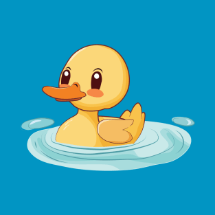 Swimming cute cartoon duck T-Shirt
