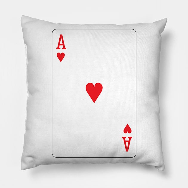 Ace of Hearts Pillow by rheyes