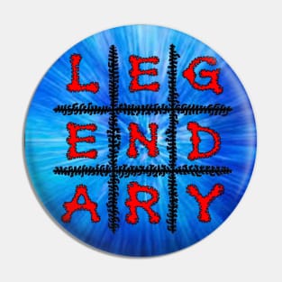 Legendary - Blue Grid Pin