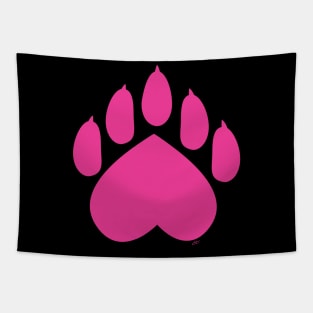 Valentine Heart Paw Tapestry