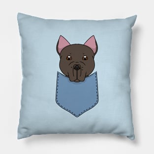 Cute Dog in a Pocket Pillow